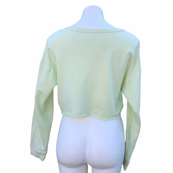 NWT Abound lime green long sleeve crop top size medium - Picture 3 of 8